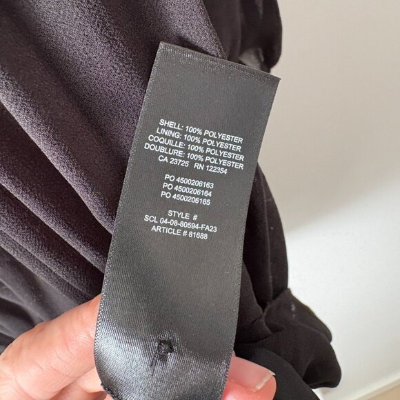 Aritzia Wilfred Daydreamer Mini Dress Pleated Black Size Small - Picture 7 of 7